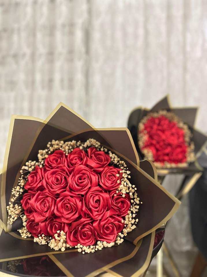 kurdeleden gül buketi - Görsel 3