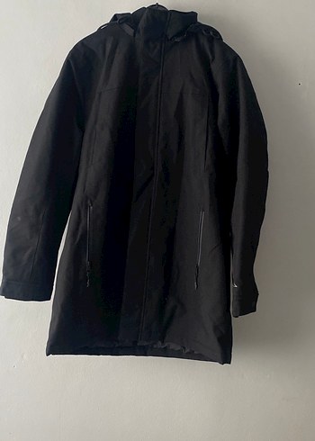 Siyah Midi  Fermuarlı Mont - Görsel 2