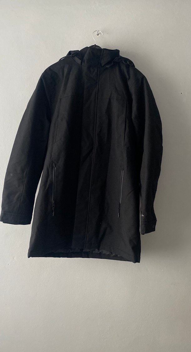 Siyah Midi  Fermuarlı Mont - Görsel 2