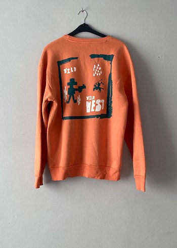 Turuncu Baskılı Kadın Sweatshirt - Görsel 2