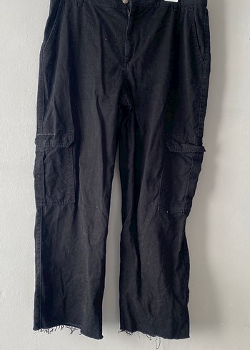 Siyah Kadın Salaş Midi Kot Pantolon - Görsel 2