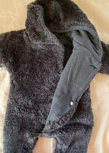 siyah Bebek Peluş Tulumu - Görsel 4