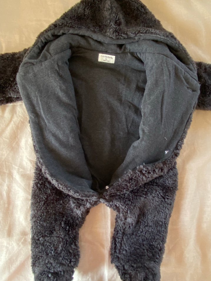 siyah Bebek Peluş Tulumu - Görsel 3