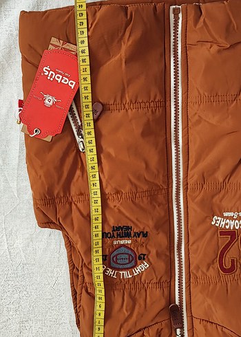 Kapüşonlu Kahverengi Erkek Çocuk Yeleği - Görsel 4