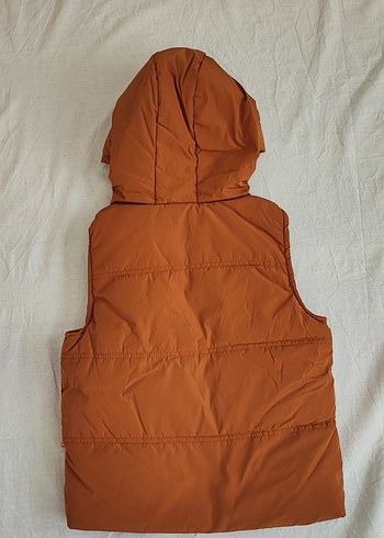 Kapüşonlu Kahverengi Erkek Çocuk Yeleği - Görsel 2