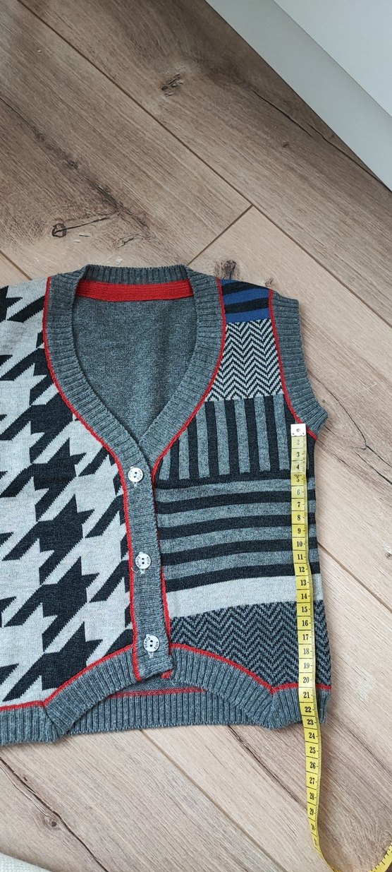 erkek cocuk Gri Desenli Kısa Triko Süveter - Görsel 4