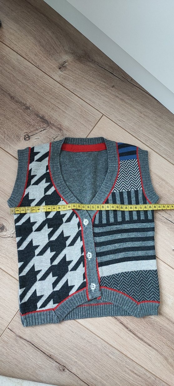 erkek cocuk Gri Desenli Kısa Triko Süveter - Görsel 5