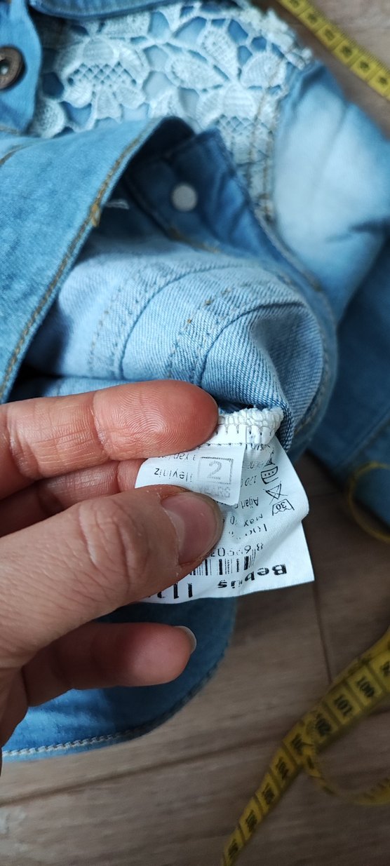 Kız Çocuk Nakışlı Denim Ceket - Görsel 4