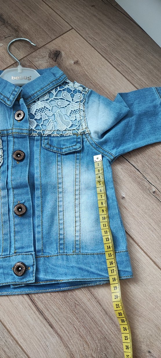 Kız Çocuk Nakışlı Denim Ceket - Görsel 5