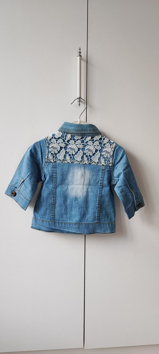 Kız Çocuk Nakışlı Denim Ceket - Görsel 2