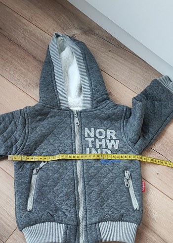 Kapüşonlu Gri Erkek Çocuk Mont - Görsel 9