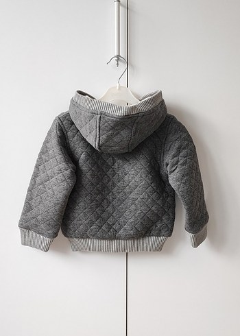 Kapüşonlu Gri Erkek Çocuk Mont - Görsel 4