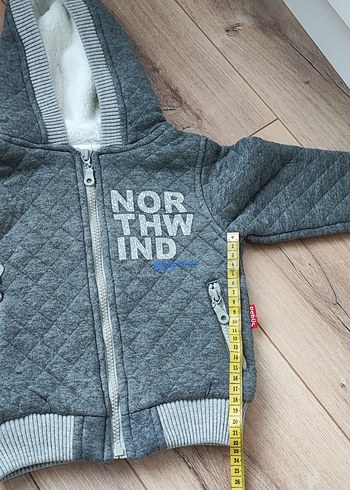 Kapüşonlu Gri Erkek Çocuk Mont - Görsel 8