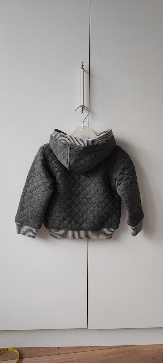 Kapüşonlu Gri Erkek Çocuk Mont - Görsel 3