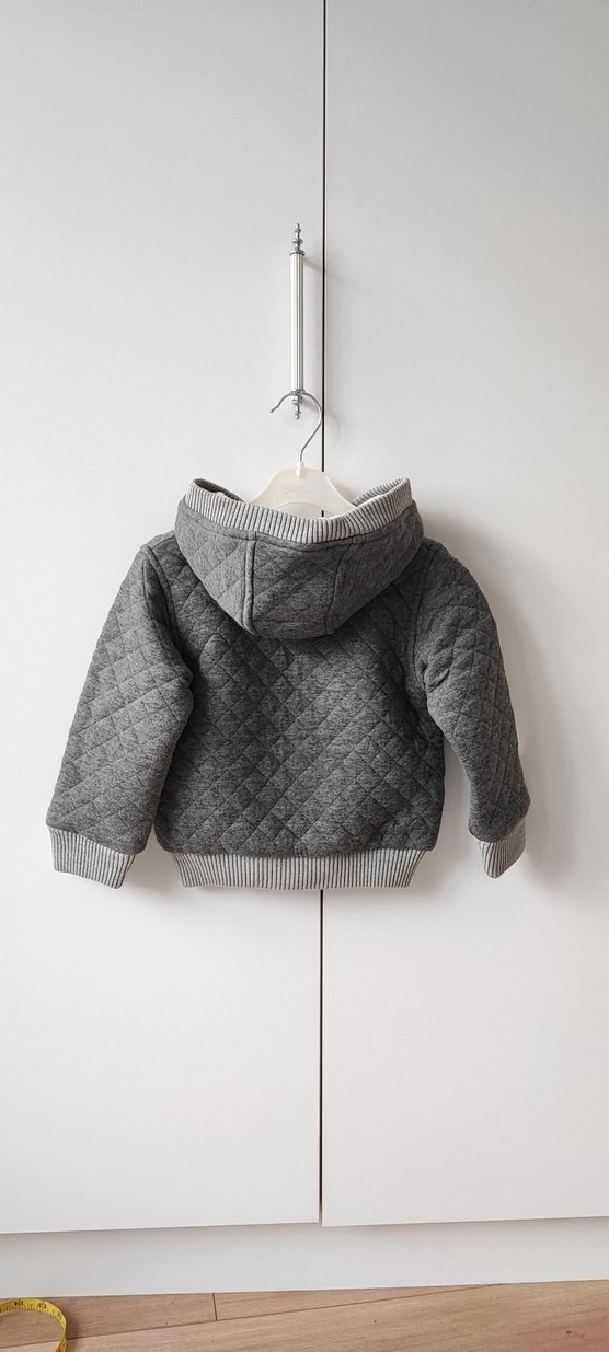 Kapüşonlu Gri Erkek Çocuk Mont - Görsel 4