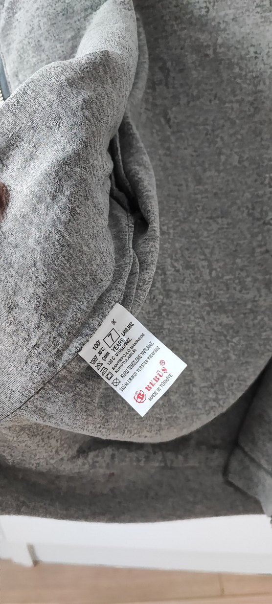 Kapüşonlu Gri Erkek Çocuk Ceket - Görsel 5