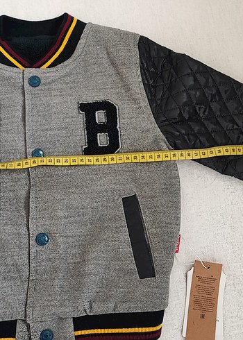 Düğmeli Gri Erkek Çocuk Ceket - Görsel 4