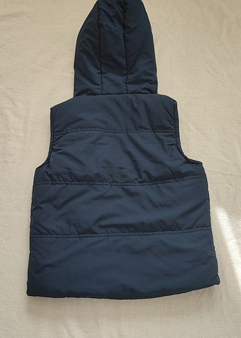 Kapüşonlu Erkek Çocuk Lacivert Fermuarlı Yelek - Görsel 2