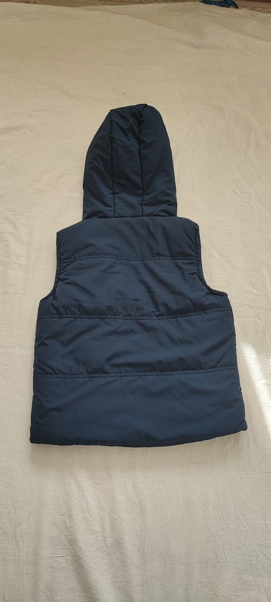 Kapüşonlu Erkek Çocuk Lacivert Fermuarlı Yelek - Görsel 2