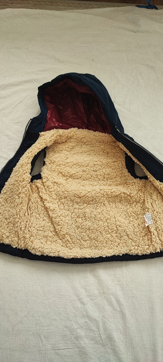 Kapüşonlu Erkek Çocuk Lacivert Fermuarlı Yelek - Görsel 5