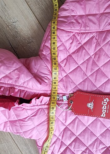 Kız Çocuk Pembe Kapüşonlu Fırfırlı Mont - Görsel 7