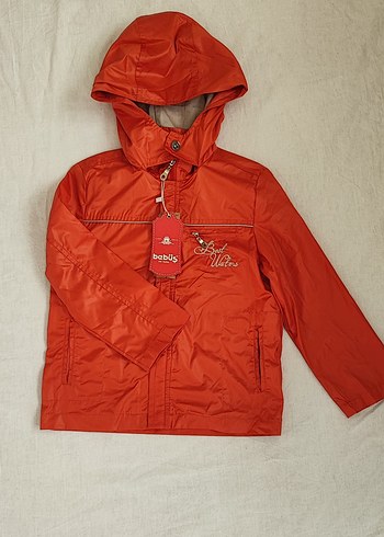 Kapüşonlu Kırmızı Erkek Çocuk Yağmurluk - Görsel 2