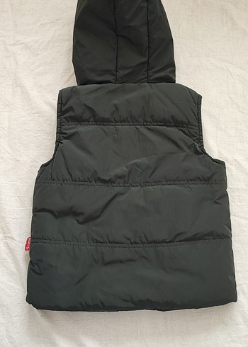 Kapüşonlu Siyah Erkek Çocuk Yelek - Görsel 2