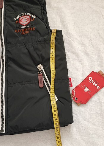 Kapüşonlu Siyah Erkek Çocuk Yelek - Görsel 7