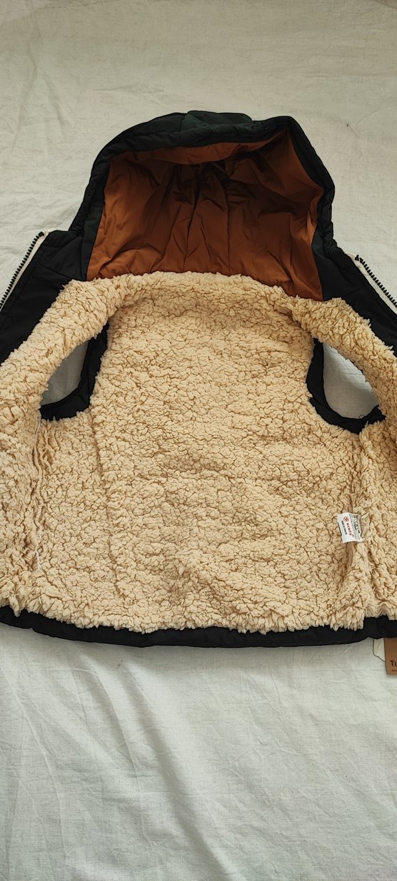 Kapüşonlu Siyah Erkek Çocuk Yelek - Görsel 5