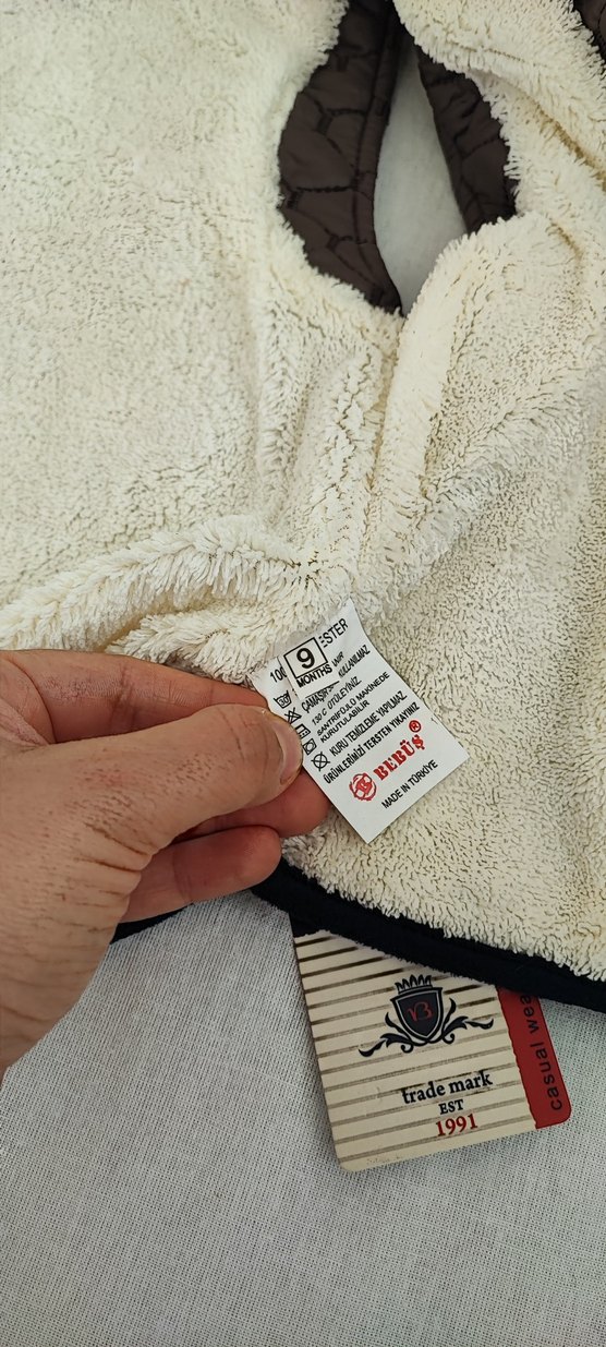 Kahverengi Erkek Çocuk Biker Yelek - Görsel 4