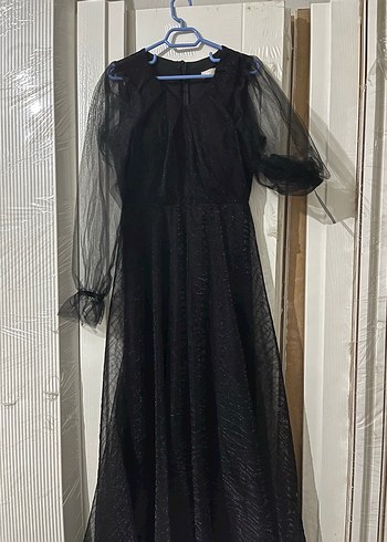 Uzun Siyah elbise - Görsel 3
