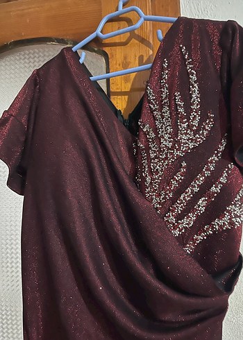 Bordo abiye - Görsel 2