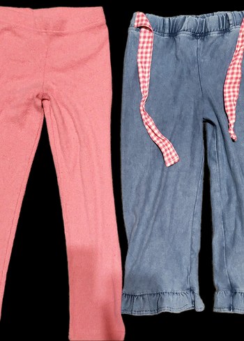 Kız Çocuk Pembe Tayt-ince Kot 5-6 yaş - Görsel 2