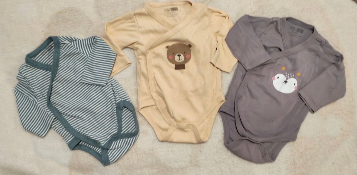 3 ADETYenidoğan Pamuklu Zıbın Body Beden 6 ay HelloBaby - Görsel 2