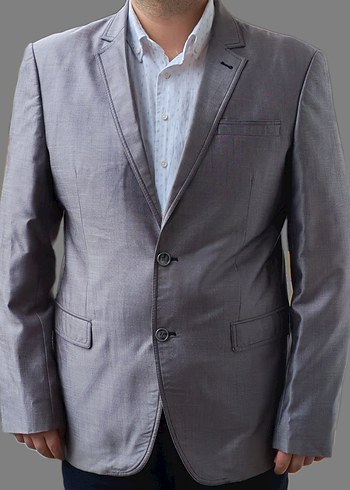 3Adet Rahat Kalıp Klasik Erkek Ceket Gri-Lacivert-Siyah 56 beden - Görsel 5