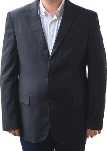 3Adet Rahat Kalıp Klasik Erkek Ceket Gri-Lacivert-Siyah 56 beden - Görsel 3