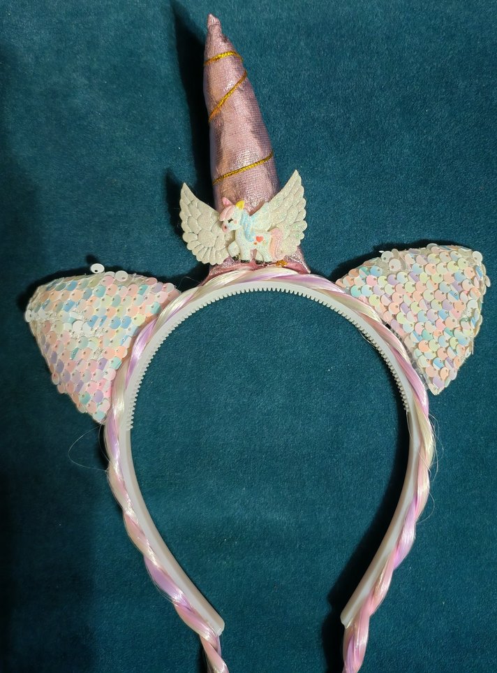 2ÜRÜNLCW Yumuşacık içi peluş Triko Yelek-Örgü Saç Unicorn Taç - Görsel 5