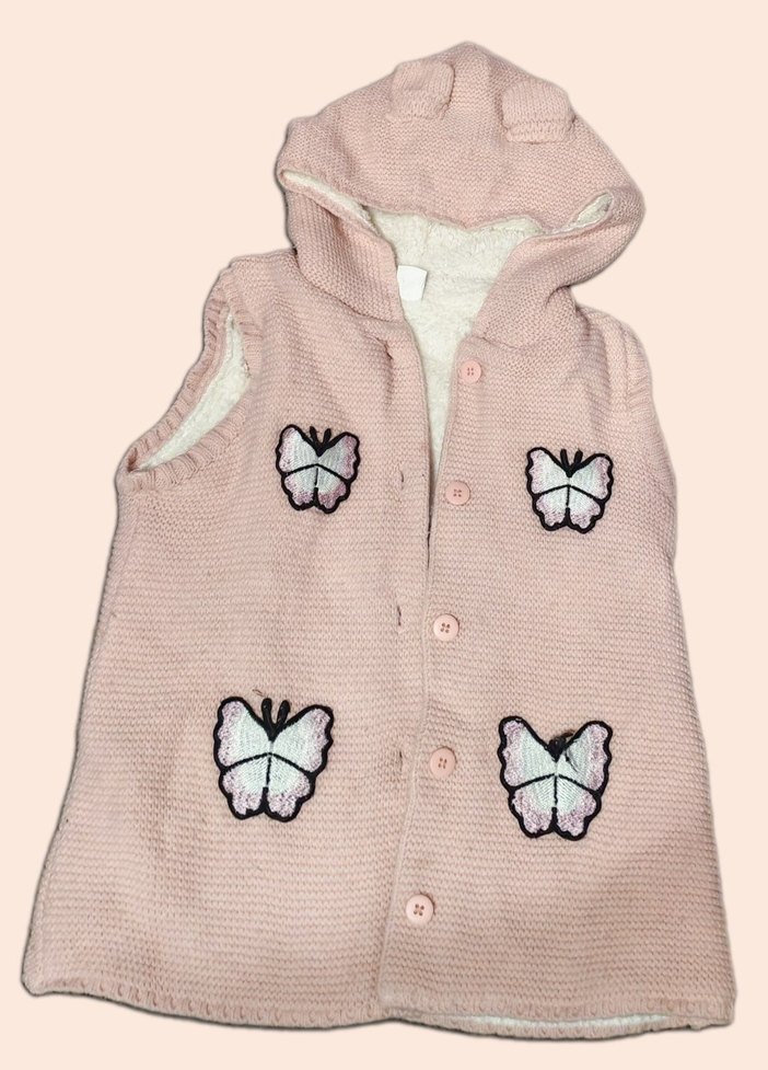 2ÜRÜNLCW Yumuşacık içi peluş Triko Yelek-Örgü Saç Unicorn Taç - Görsel 2