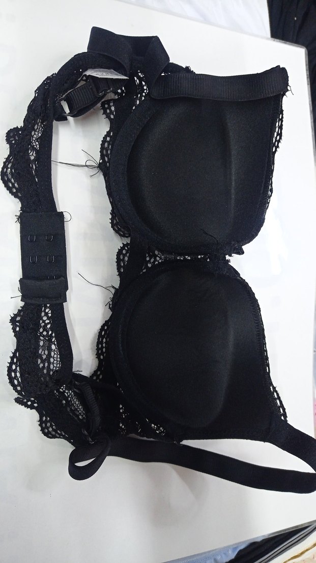 75 BEDEN DOLGULU Siyah Gotik Dantelli Midi Sütyen - Görsel 2