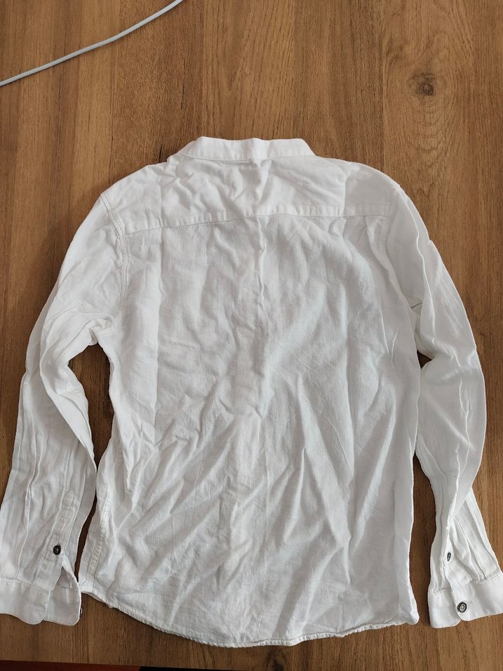 Erkek cocuk koton marka 9-10 yaş beyaz gömlek. - Görsel 3