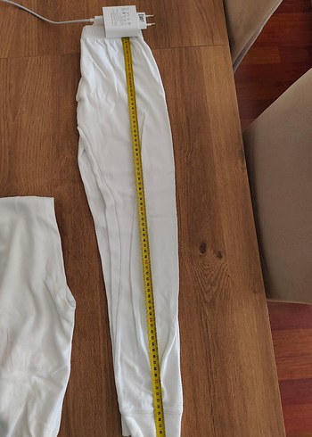 Beyaz Pamuklu Çocuk Taytları 80 cm - Görsel 2