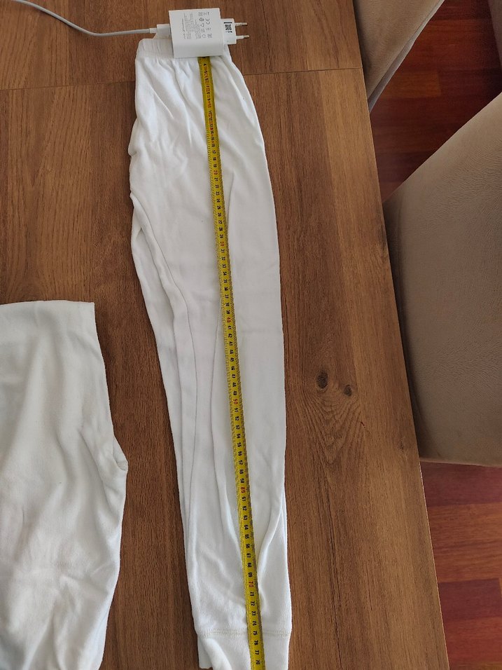 Beyaz Pamuklu Çocuk Taytları 80 cm - Görsel 2