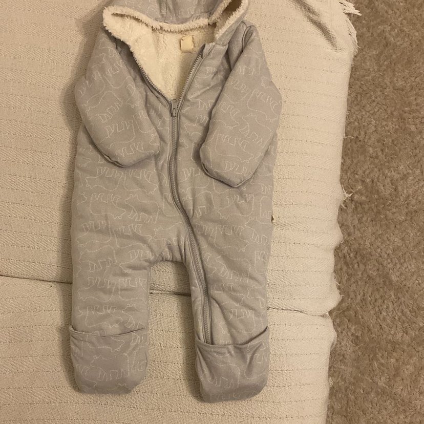 Gri Kürklü Bebek Erkek Tulumu - Görsel 2