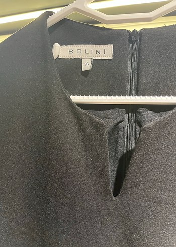 V Yaka Kısa Kollu Gri Ofis Elbisesi - Görsel 5