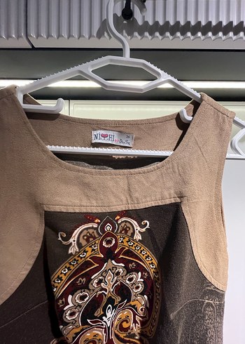 Kadife Şeffaf Detaylı Gri Yılan Desenli Midi Elbise - Görsel 5