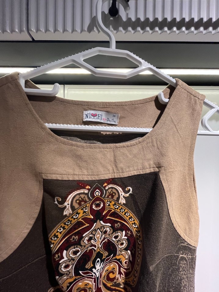 Kadife Şeffaf Detaylı Gri Yılan Desenli Midi Elbise - Görsel 5