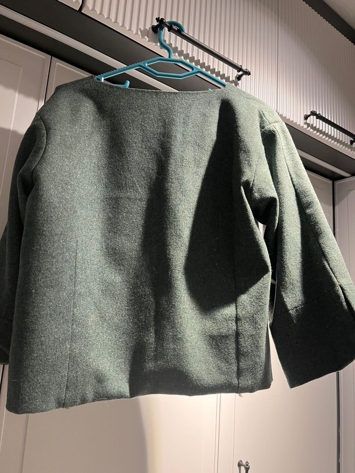 Gri Kadın Denim Ceket, Rahat Kesim - Görsel 5