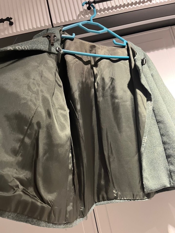 Gri Kadın Denim Ceket, Rahat Kesim - Görsel 4