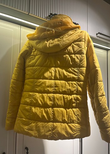 Sarı Fermuarlı Kadın Kışlık Mont - Görsel 2