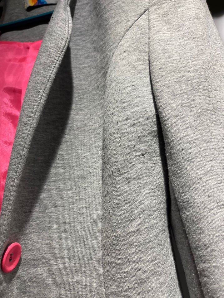 Gri Salaş Kesim Midi Kadın pamuklu ceket - Görsel 5